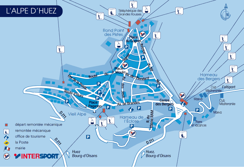 Plan INTERSPORT ALPE D'HUEZ - Centre Station